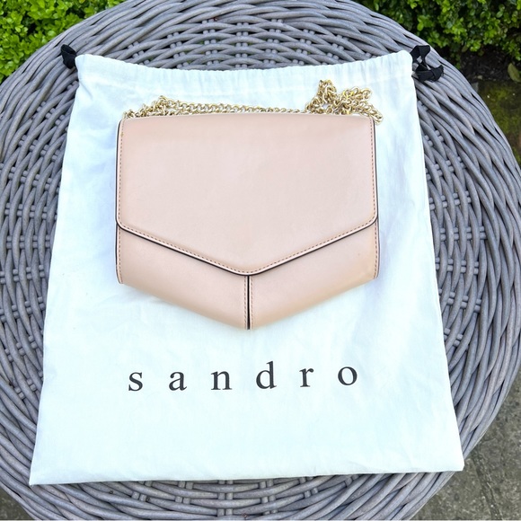Sandro Handbags - Sandro Lou Crossbody Bag Pale Rose